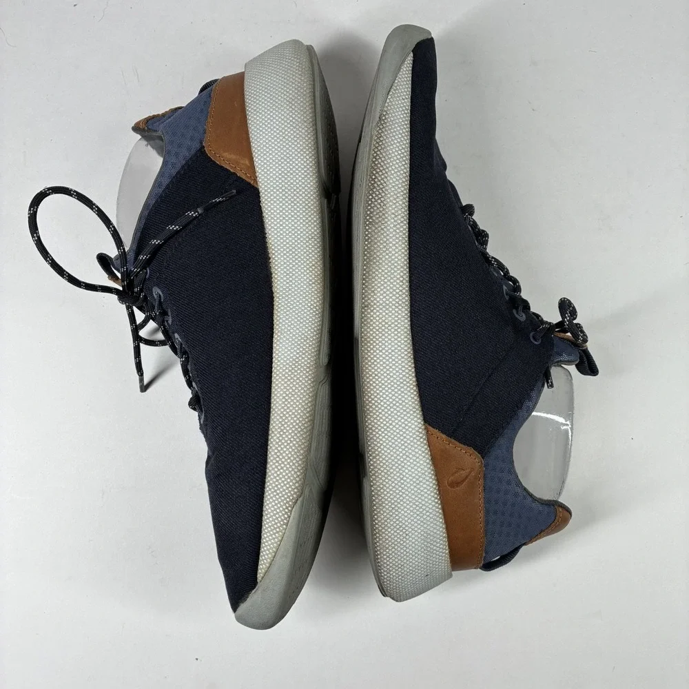OluKai Nanea Li Men's US 10 Navy Blue Canvas Lace-Up Casual Sneakers 10485-TFVI